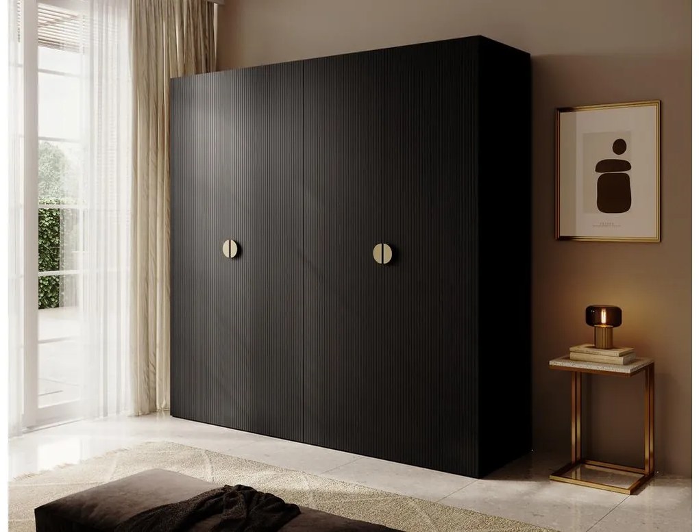 Dulap de haine Moonie V (negru + alb). 1099633
