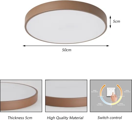 Brilagi - Plafonieră LED POOL LED/60W/230V 3000/4000/6000K 50 cm maro