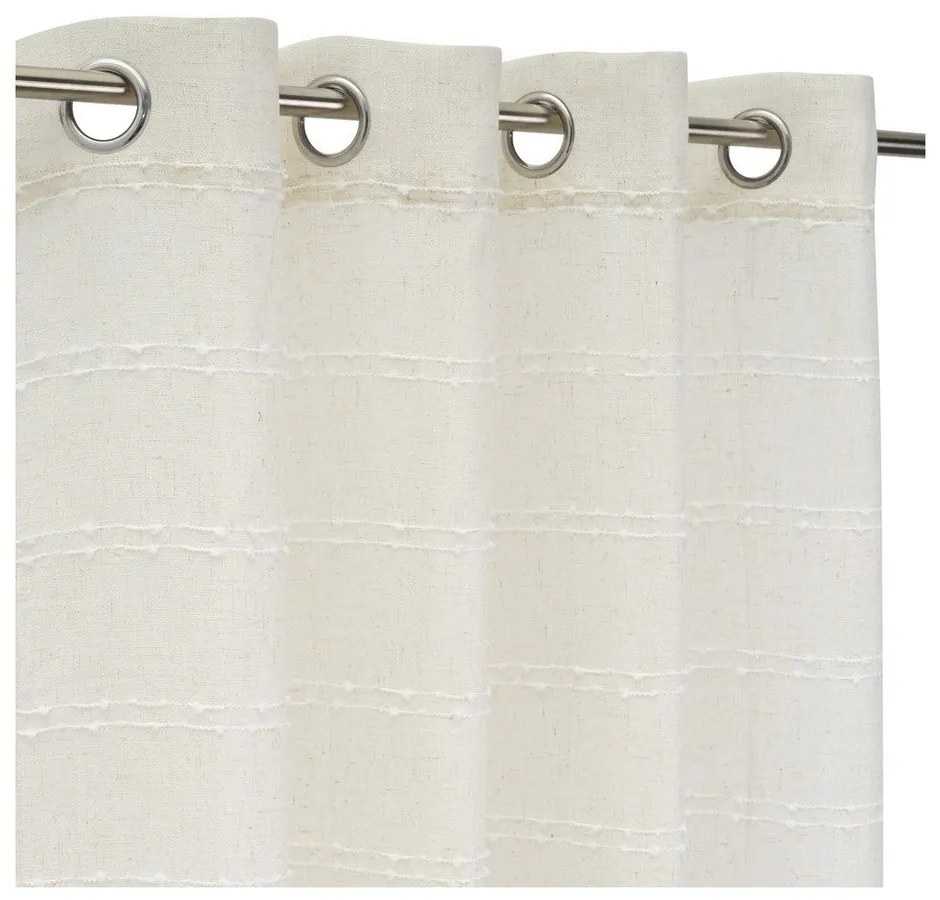 Draperie albă-bej din amestec de in 140x260 cm Nodes – Casa Selección