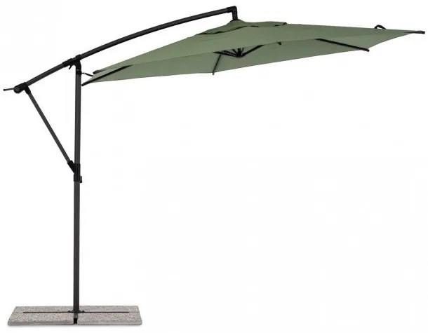 Umbrela de gradina verde olive din poliester si metal, ∅ 300 cm, Tropea Bizzotto