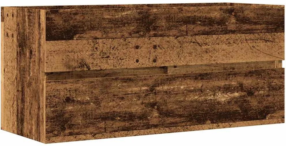 vidaXL Dulap chiuvetă, lemn vechi, 100x38,5x45 cm, lemn prelucrat