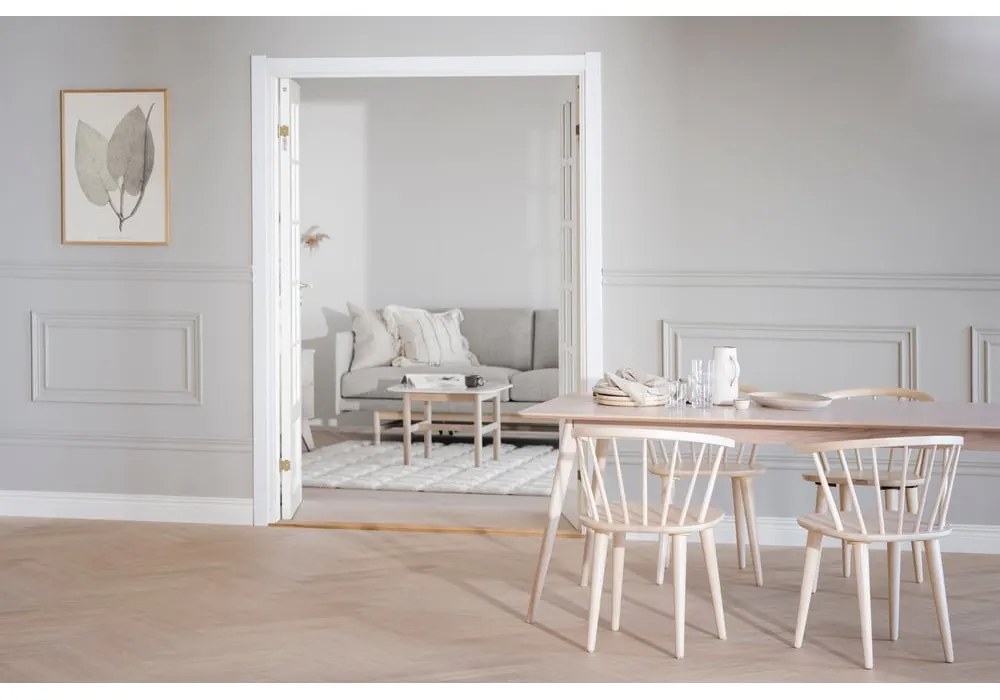 Masă de dining extensibilă cu blat cu aspect de lemn de stejar 190x90 cm Yumi - Rowico