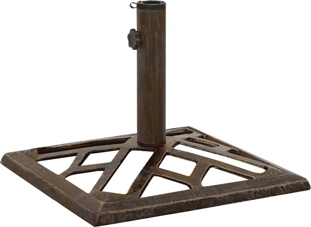 vidaXL Suport de umbrelă, bronz, 44x44x31, fontă