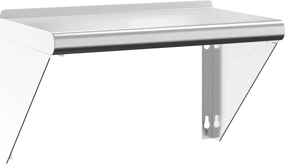 vidaXL Raft de perete, 50x30x31 cm, argintiu, oțel inoxidabil