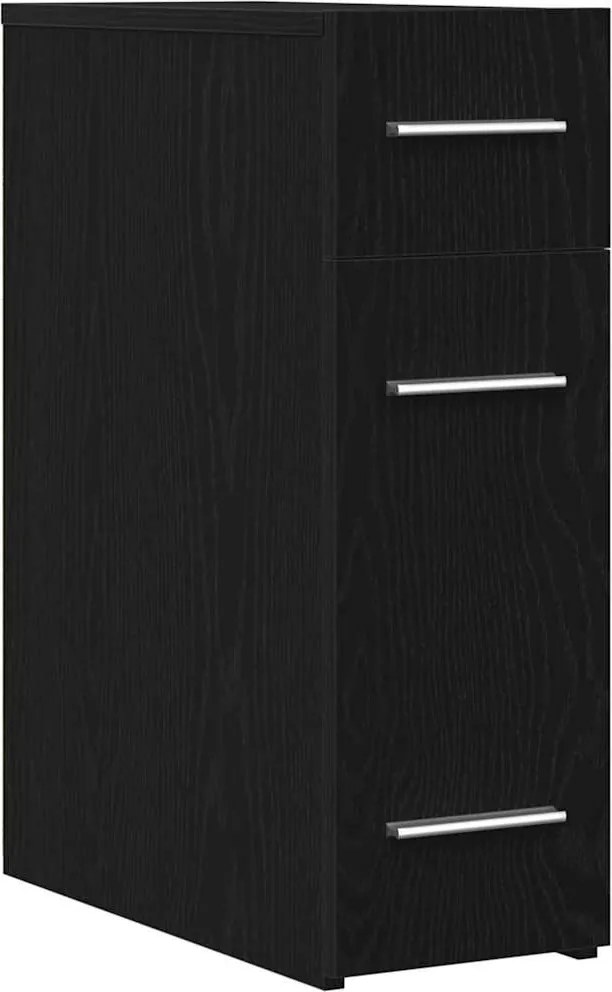 vidaXL Dulap de farmacie Stejar negru 20 x 45.5 x 60 cm Lemn compozit