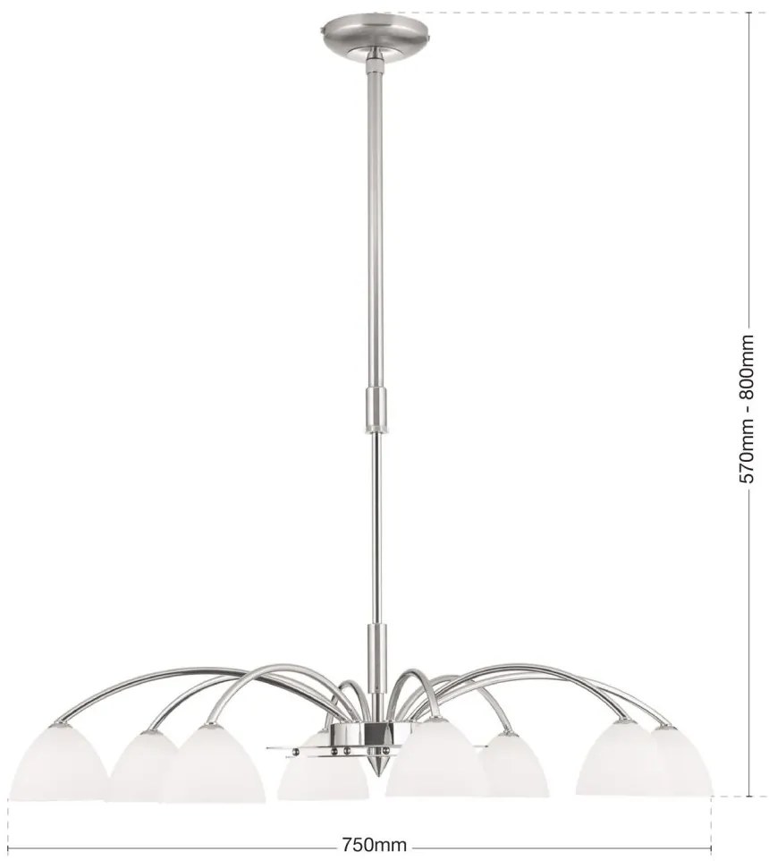 Candelabru 8 brate elegant design modern OPALDESIGN, satin