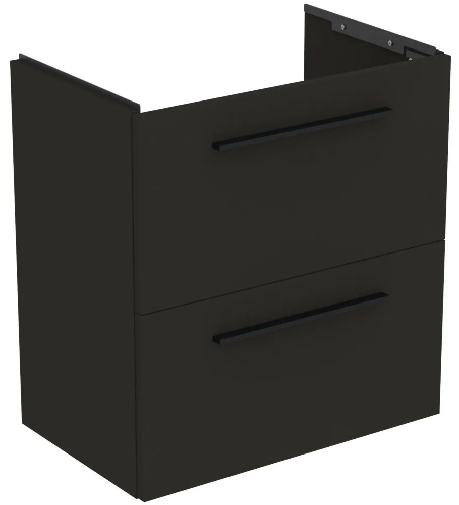Dulap baza lavoar, 60x38x63 cm, 2 sertare, carbune gri mat Gri carbon