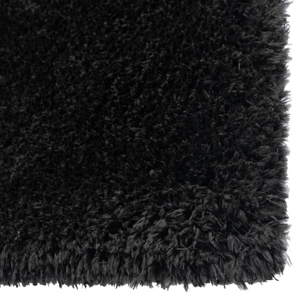 Covor moale cu fire inalte, negru, 100x200 cm, 50 mm Negru, 100 x 200 cm