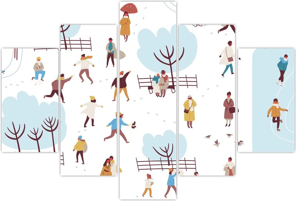 Tablou - O iarnă fericită (150x105 cm)