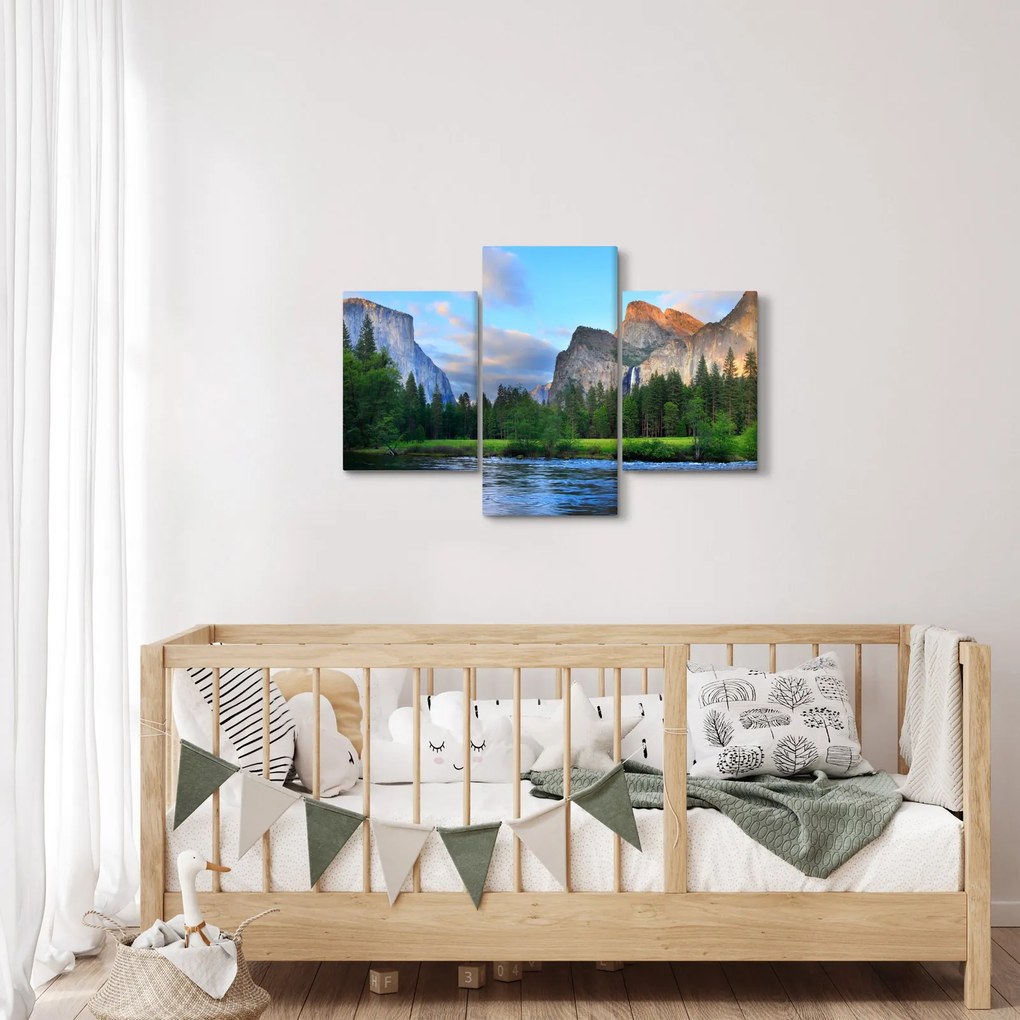 Tablou cu peisaj montan sălbatic (90x60 cm)