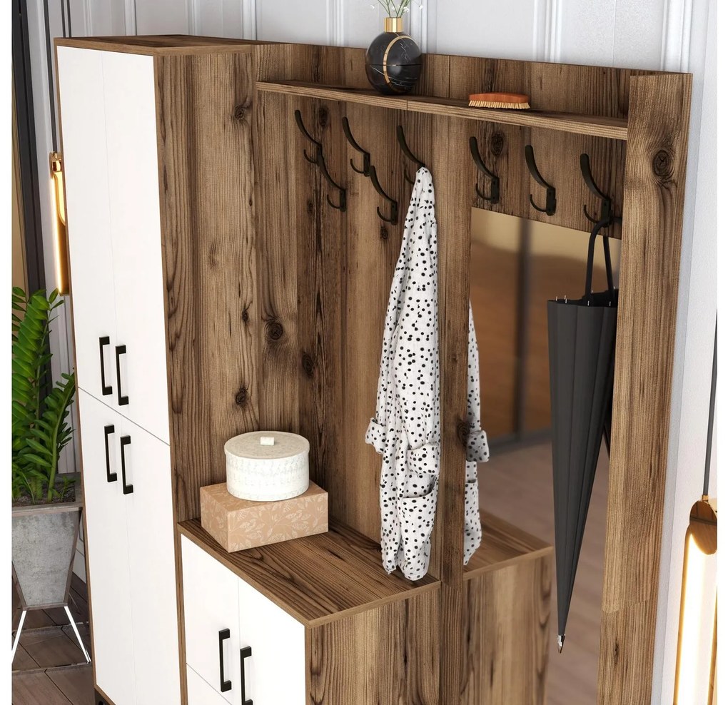 Mobilier hol Betina ABC (Alb + Nuc). 1089015