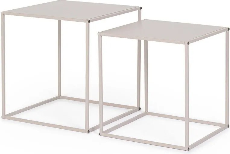 Măsuțe de cafea bej 2 buc. din metal 38x38 cm Alrik – Yes Everyday