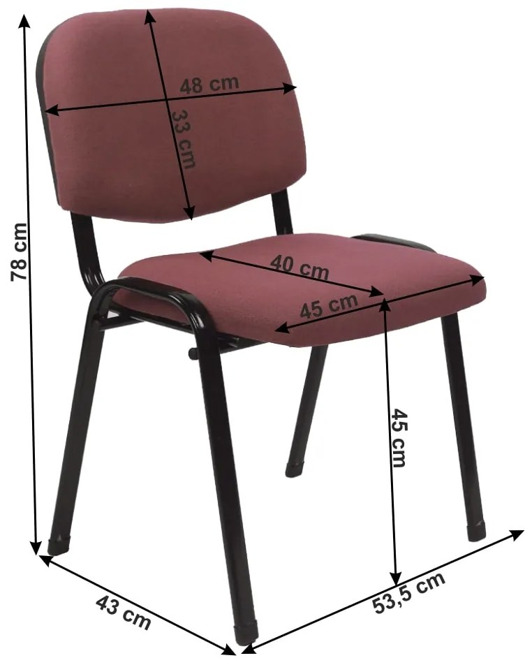 Scaun conferință Beys 2 NEW (roșu maro). 1028721