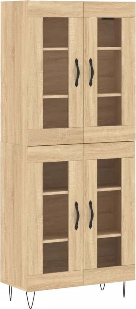 vidaXL Dulap înalt, stejar sonoma, 69,5x34x180 cm, lemn compozit