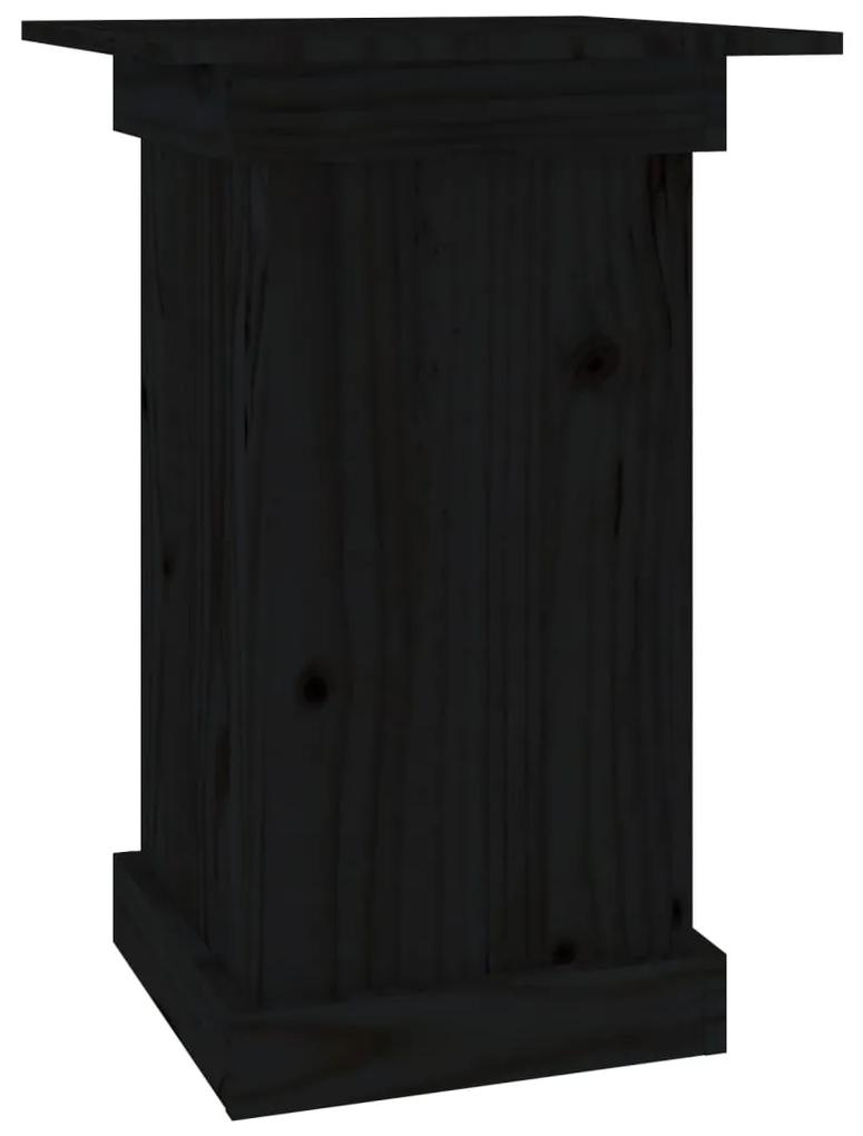 Suport pentru flori, negru, 40x40x60 cm, lemn masiv de pin Negru, 40 x 40 x 60 cm