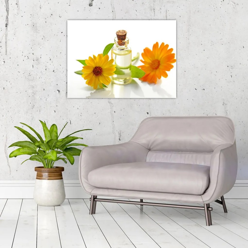 Tablou cu ulei de flori (70x50 cm)