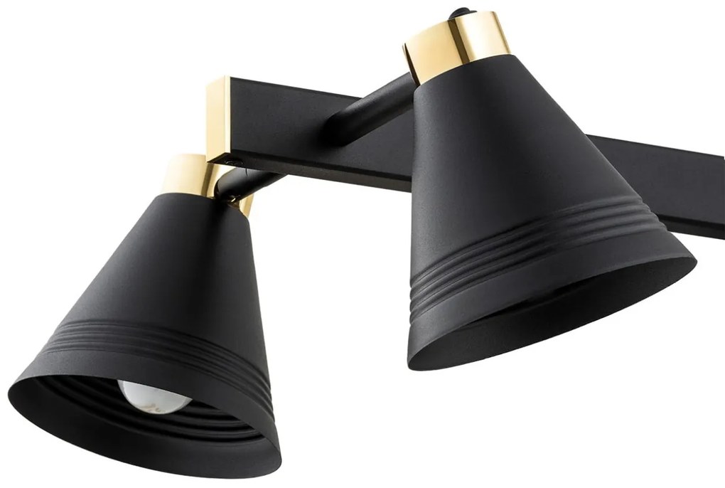 Lustra cu 6 brate design modern AVALONE negru
