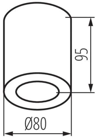 Plafonieră pentru baie SANI 1xGU10/10W/230V IP44 crom mat Kanlux 29242