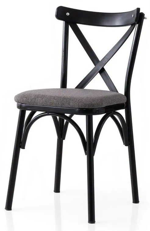 Set de scaune de sufragerie Ekol Grey and Black, 2buc.