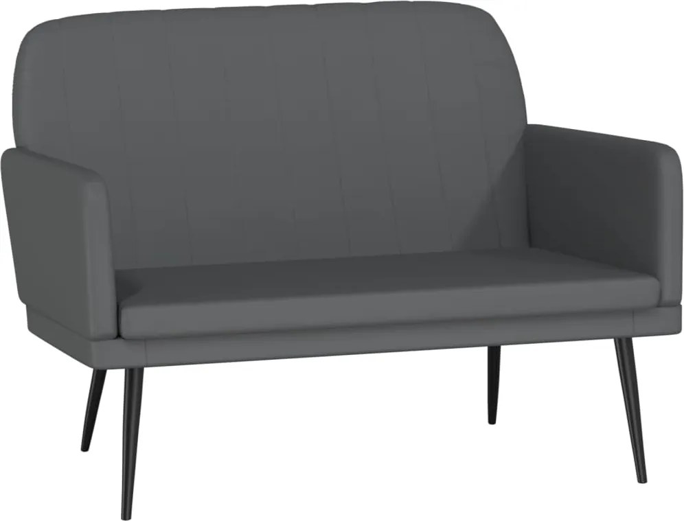 vidaXL Bancă, gri, 107x80x81 cm, piele ecologică