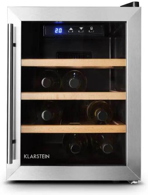 LED Klarstein Reserva 12 Uno Vinotecă 12 sticle 33 litri din oțel inoxidabil