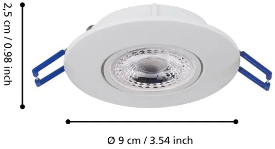 SET 3x corp de iluminat LED încastrat Eglo 75763 ZUJAR LED/3,4W/230V alb