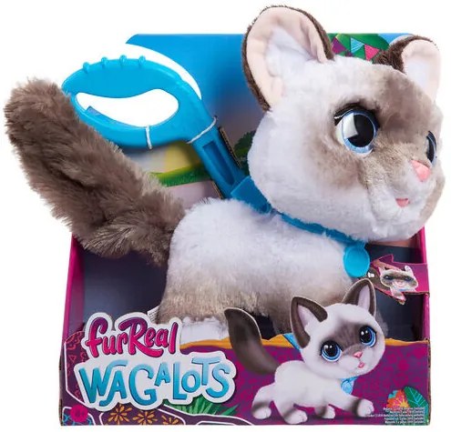 FurReal Wag-A-Lot Kitty, interactiv, alb/gri
