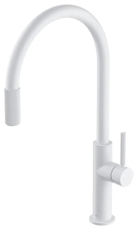 Baterie bucatarie alb mat Omnires Switch cu 3 cai, pentru apa filtrata