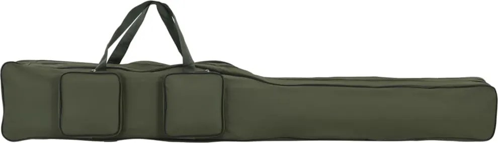 vidaXL Geantă pentru undiță, verde închis, 150 cm, țesătură oxford