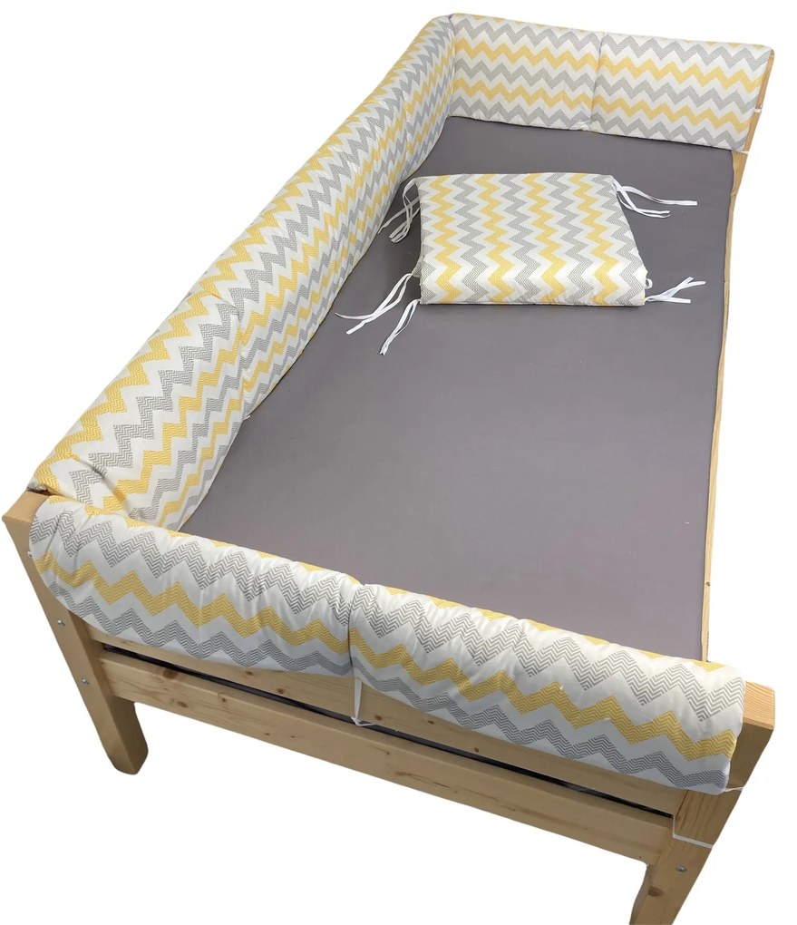 Aparatori tip Maxi pt patut Montessori Zig zag galben -gri