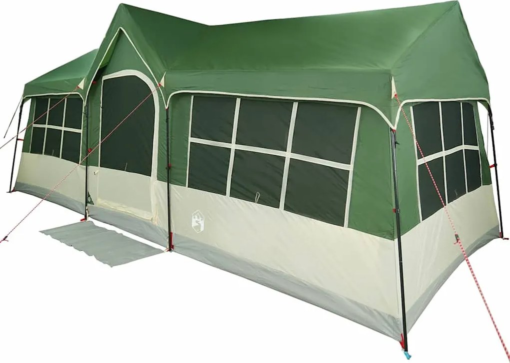 vidaXL Cort de Familie cu acoperiș Verde și bej 622 x 295 x 238 cm