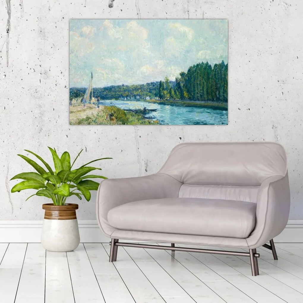 Tablou - Alfred Sisley, The Banks of the Oise, reproducere (90x60 cm)