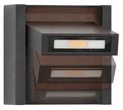 Aplica perete exterior LED IP65 Kioo aspect de lemn