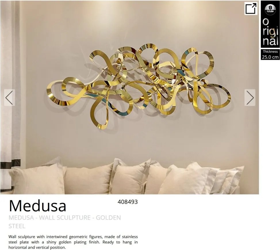 Decoratiune de perete XXL design lux Medusa