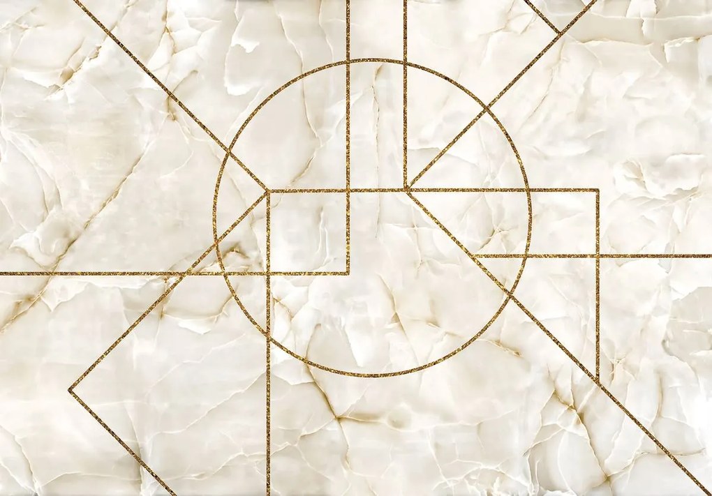 Fototapet - Motiv geometric pe marmură (254x184 cm)