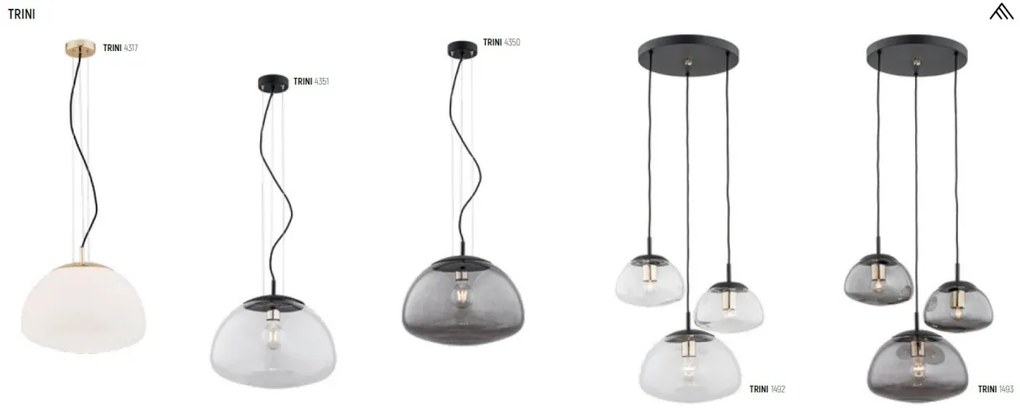 Lustra, Pendul design modern TRINI M transparent