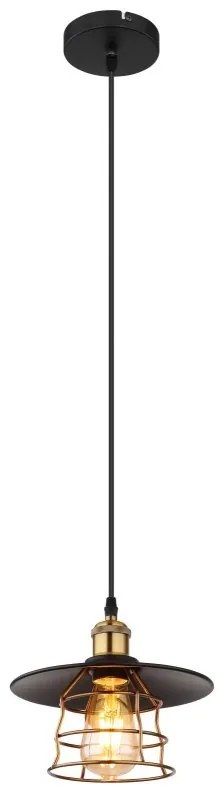 Pendul design clasic Viejo negru mat, cupru 22cm