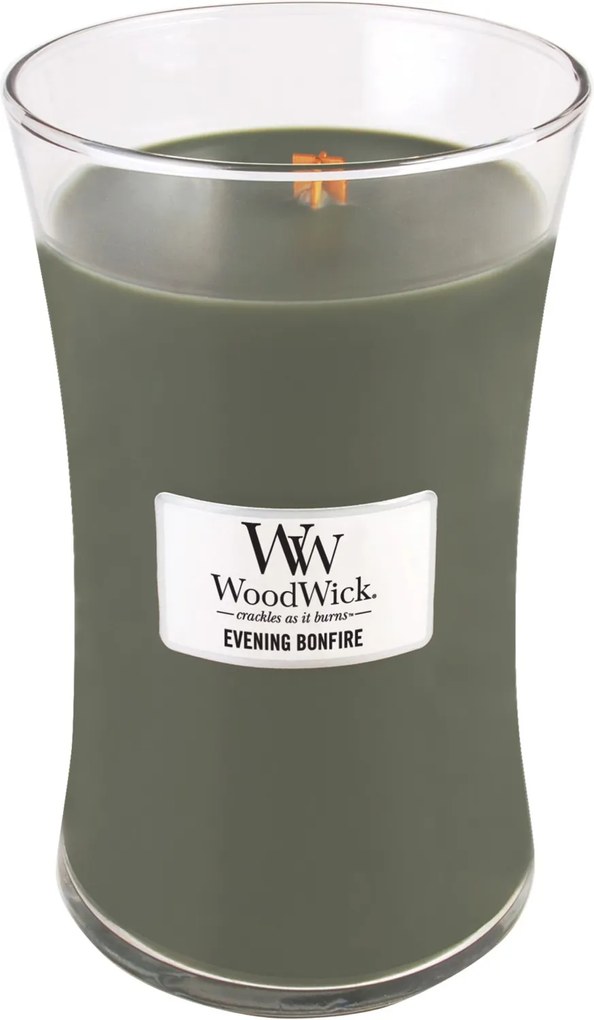 WoodWick gri parfumata lumanare Evening Bonfire vaza mare