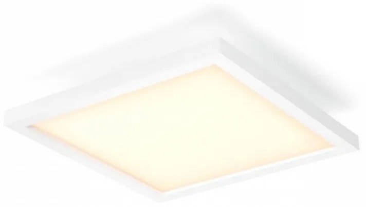 Panou LED Philips Hue Aurelle SQ, Bluetooth, 19W, 1940 lm, lumina alba (2200-6500K), IP20, 30cm, Aluminiu, Alb, Intrerupator cu variator inclus