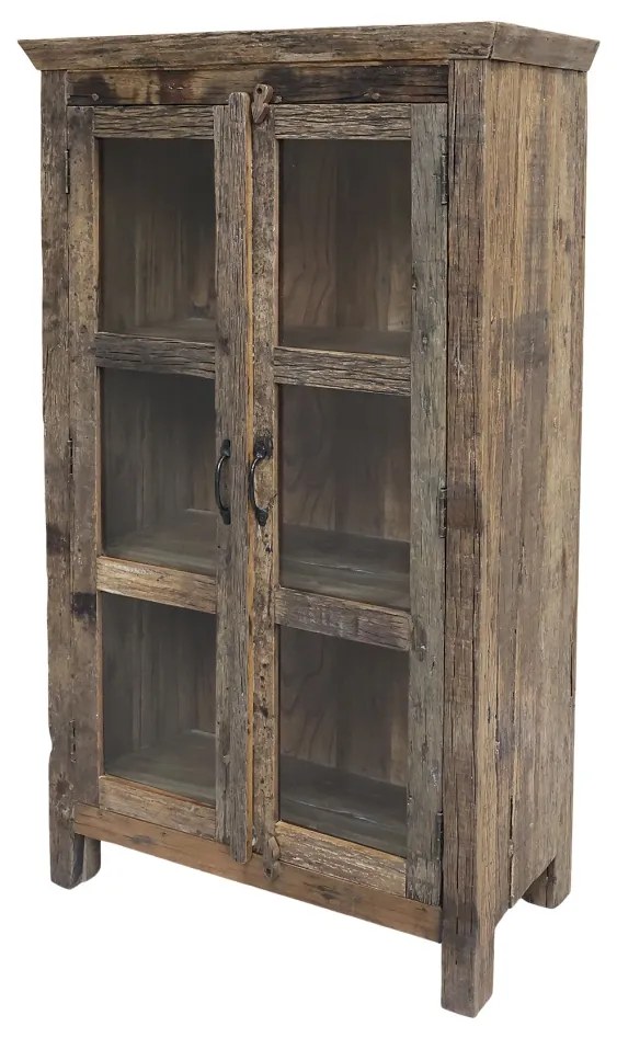 Vitrina din lemn reciclat, cu aspect vintage, Grimaud - Ava
