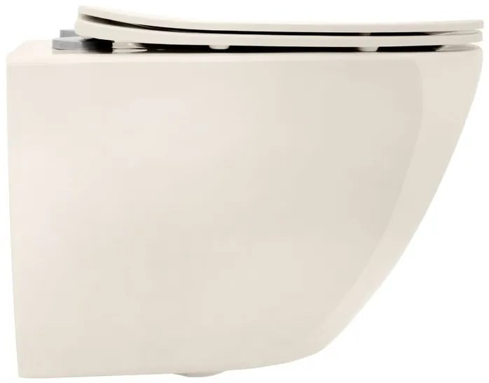 Vas WC suspendabil REA Carlo Mini Rimless Ecru