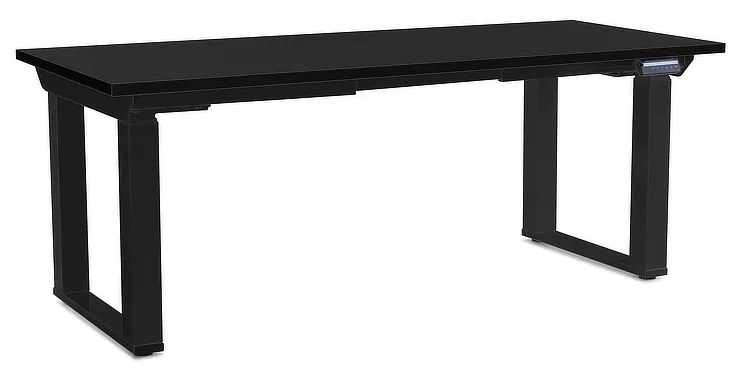 Masă înălțime reglabilă OfficeTech Strong 180 x 80 cm, picioare negre, negru
