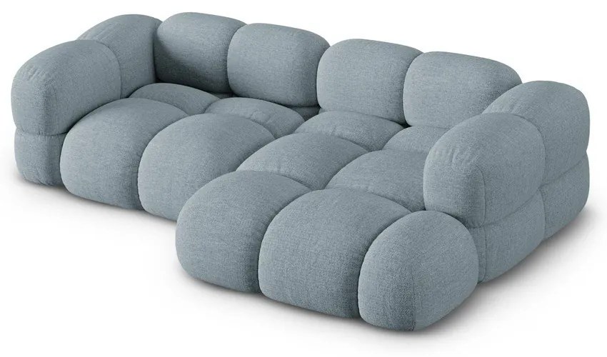 Colțar albastru deschis (cu colț pe partea dreaptă/cu șezlong) Loretto – Cosmopolitan Design