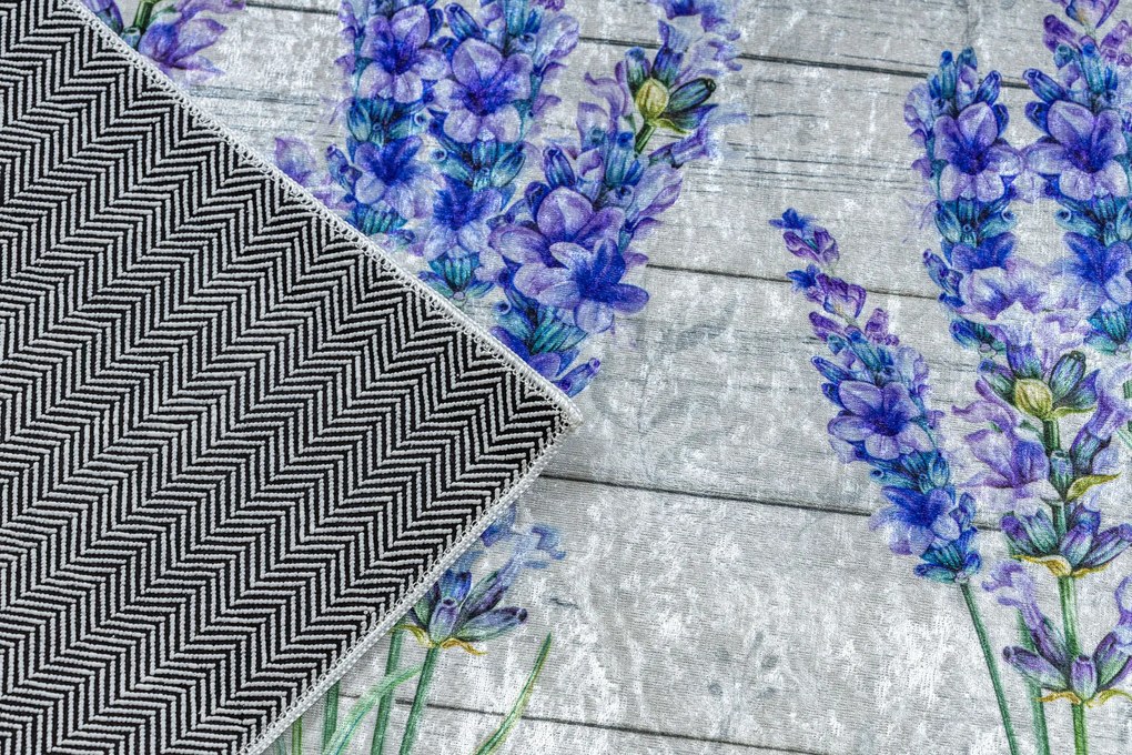 ANDRE 2716 covor lavabil Lavandă anti-alunecare - gri / violet