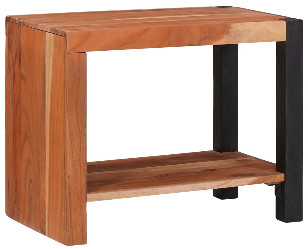 vidaXL Bibliotecă Maro, Negru 50 x 30 x 40 cm Lemn Solid de Acacia