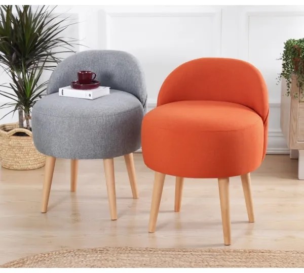 Taburet NIKI, Ø 46 cm, gri