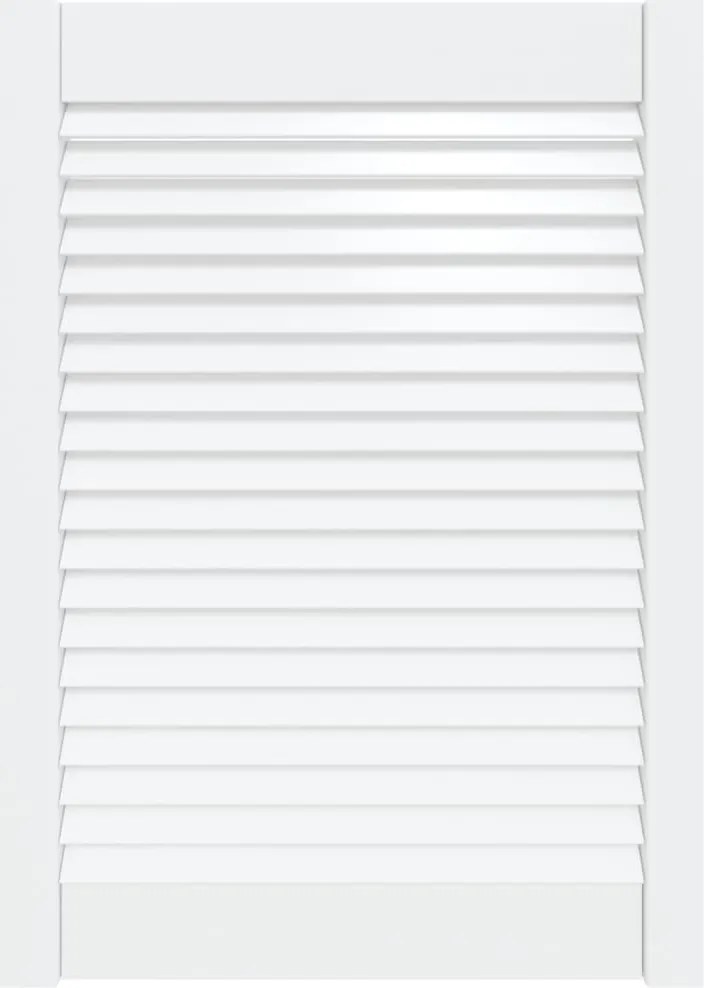 vidaXL Ușă de dulap design lambriu, alb, 69x49,4 cm, lemn masiv pin