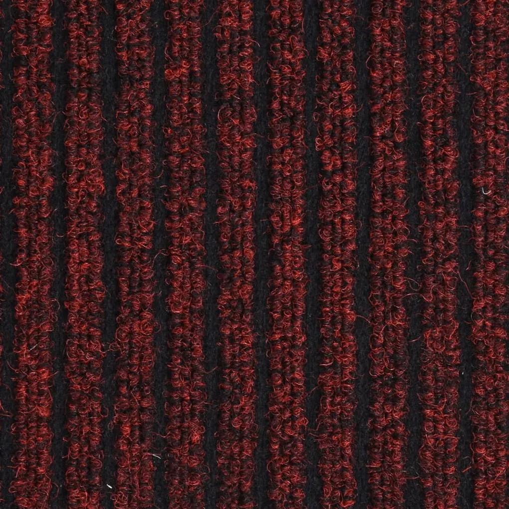 Covoras de usa, rosu cu dungi, 60x80 cm 1, Rosu, 60 x 80 cm