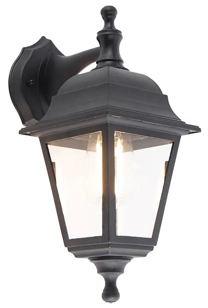 Lampă de perete clasică de exterior negru reglabilă IP44 - Capital