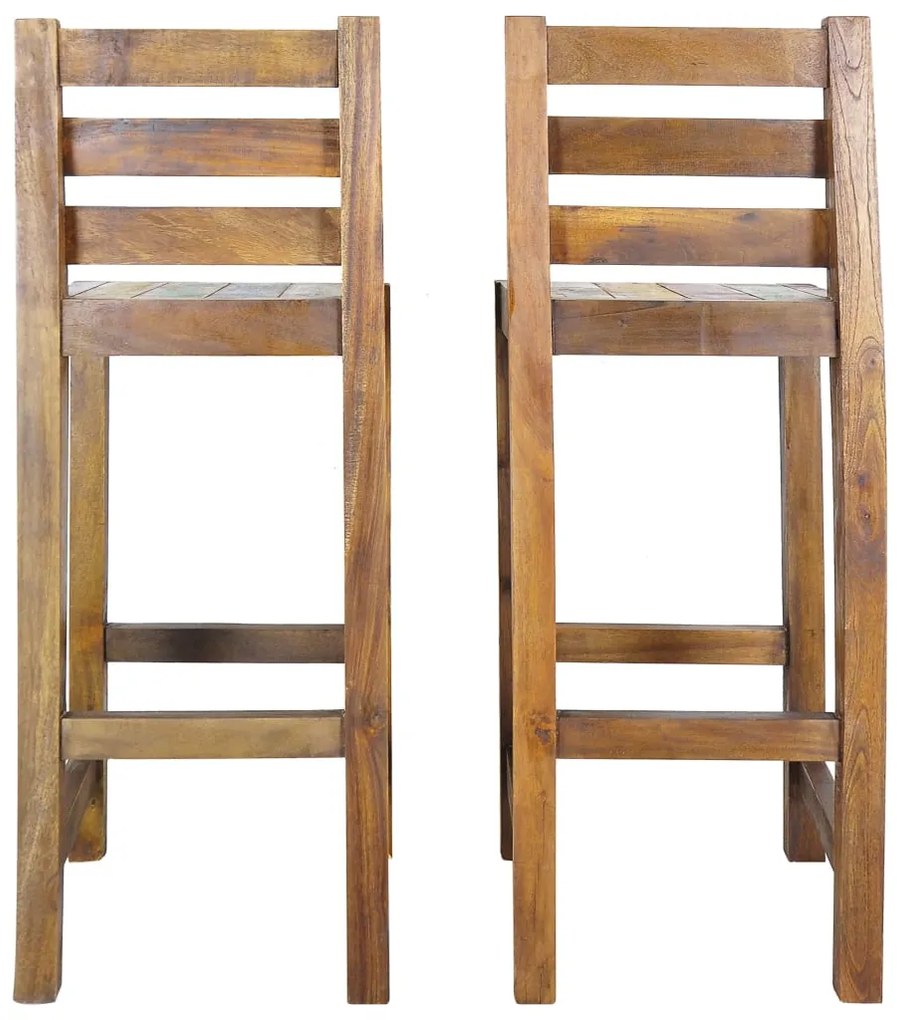 Scaune de bar, 2 buc., lemn masiv reciclat